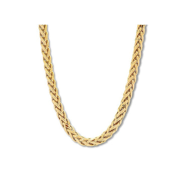 1.2MM Yellow Gold Wheat/Spiga Chain .925 Sterling Silver 7"-24"